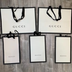 Gucci Black and White Paper Bag DISCONTINUED 2020